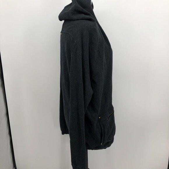 Wilfred Aritzia charcoal  grey Rousseau cocoon hooded cardigan zipper pockets - Picture 10 of 16
